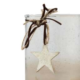 Coffee Ombre Collection Large Candle Holder Votive With Star - thumbnail 2