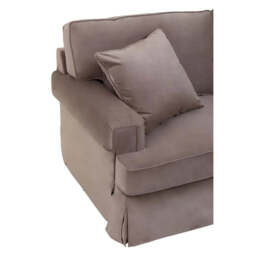 Ralph Three Seat Mink Velvet Chaise Sofa - thumbnail 4