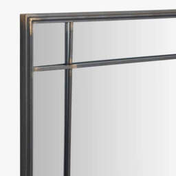 Antique Bronze Metal Square Wall Mirror - thumbnail 3