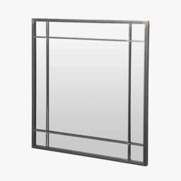 Antique Bronze Metal Square Wall Mirror - thumbnail 1