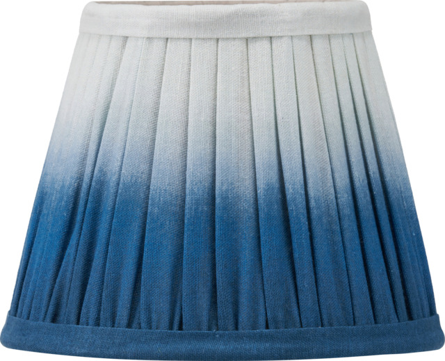 Scallop 16cm Blue Ombre Soft Pleated Tapered Lampshade