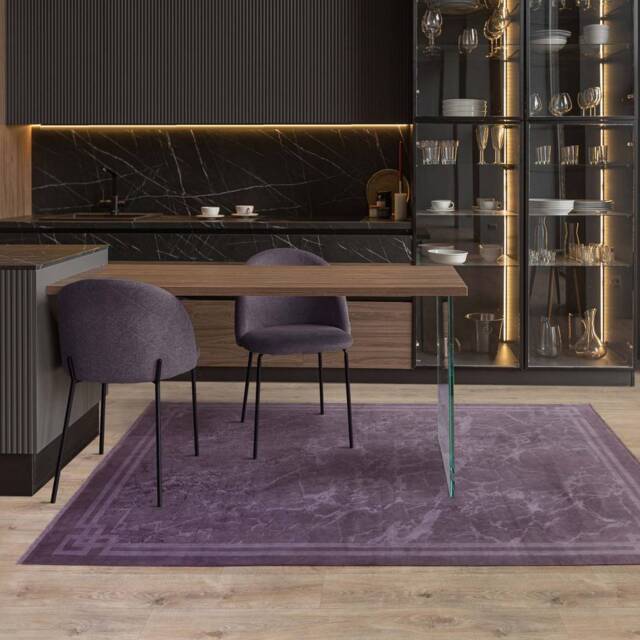 Zehraya 160x230cm ZE01 Purple Border Rug - image 1