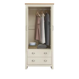 Lisbon 3 Piece Set 2 Door Wardrobe 3+4 Chest 1 Drw Bedside - thumbnail 4