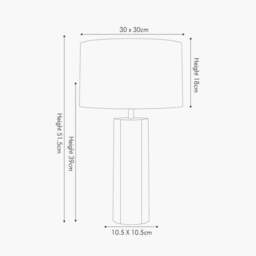 Venetia White Marble and Gold Metal Tall Table Lamp - thumbnail 4