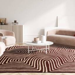Reef Rug 120x170cm RF29 Curve Plum Rug - thumbnail 1
