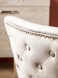 Kensington Townhouse Natural Linen Dining Chair with Dark Legs - thumbnail 4
