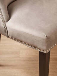 Kensington Townhouse Natural Linen Dining Chair with Dark Legs - thumbnail 5