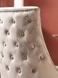 Kensington Townhouse Natural Linen Dining Chair with Dark Legs - thumbnail 2