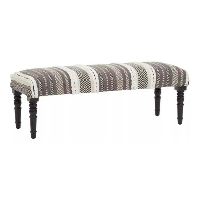 Cefena Grey And White Bench - image 1