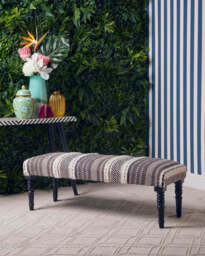 Cefena Grey And White Bench - thumbnail 4