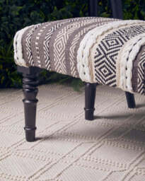 Cefena Grey And White Bench - thumbnail 5