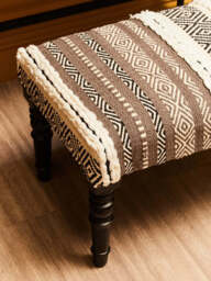 Cefena Grey And White Bench - thumbnail 3