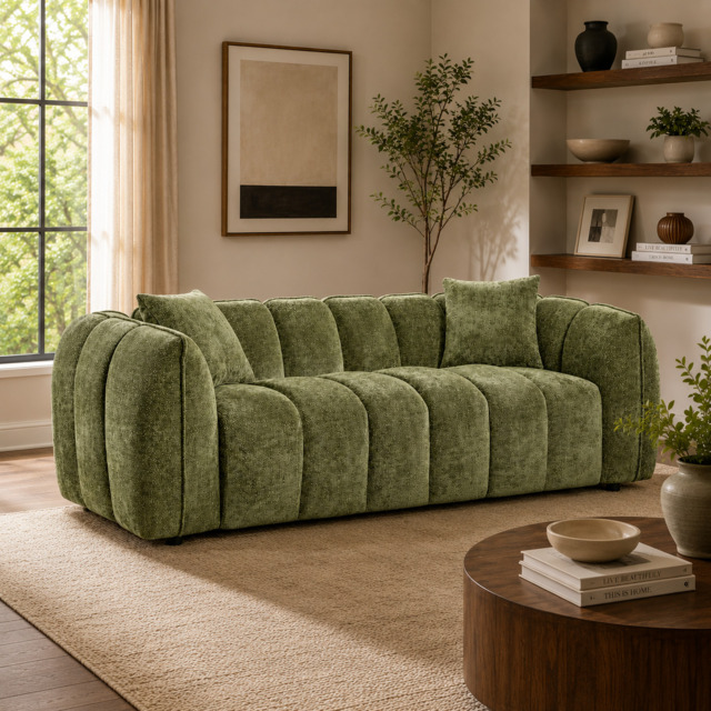 Venice Sofa Olive 3 Seater - image 1