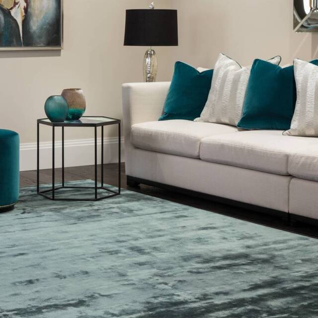 Katherine Carnaby Chrome 240x340cm Petrol Rug Rug - image 1