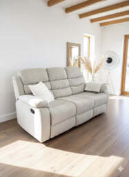 Stanley Manual Recliner Sofa Beige 3+2+1 Seater Set - thumbnail 3