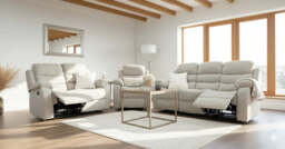 Stanley Manual Recliner Sofa Beige 3+2+1 Seater Set - thumbnail 1