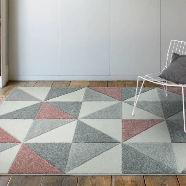 Sketch 200x290cm SK05 Cubic Pink Rug - image 1