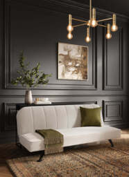 BURLINGTON SOFA BED IVORY BOUCLE / MATTE BLACK - thumbnail 3
