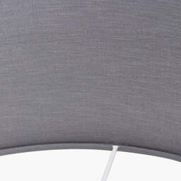 Lino 35cm Steel Grey Self Lined Linen Cylinder Lampshade - thumbnail 4
