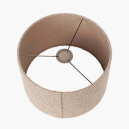 Rouen 35cm Taupe Boucle Cylinder Lampshade - thumbnail 4