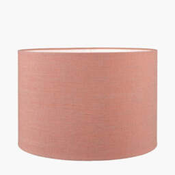 Edward 50cm Apricot Linen Cylinder Lampshade - thumbnail 2