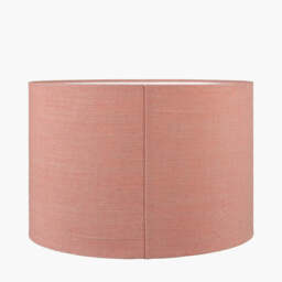 Edward 50cm Apricot Linen Cylinder Lampshade - thumbnail 3