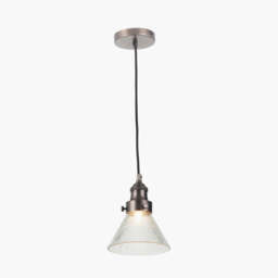Lenox Conical Ribbed Glass with Antique Bronze Fitting Elec Pendant - thumbnail 5