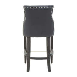 Kensington Townhouse Charcoal Leather Effect Bar Chair - thumbnail 6