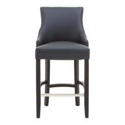 Kensington Townhouse Charcoal Leather Effect Bar Chair - thumbnail 3