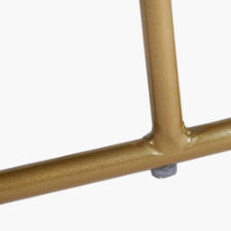 Nino Dove Grey Velvet and Gold Metal Bench - thumbnail 3
