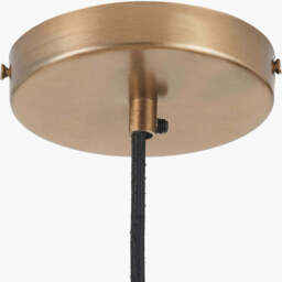 Lenox Conical Ribbed Glass with Antique Brass Fitting Elec Pendant - thumbnail 3
