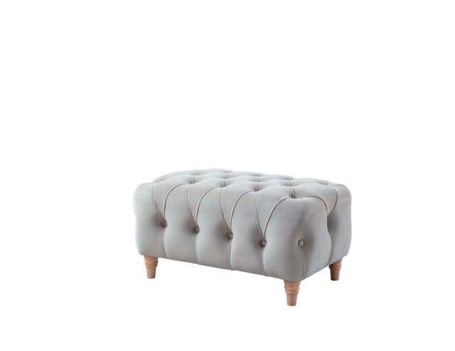 Model 25 - Footstool Velvet Chalk - image 1