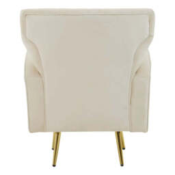 Hayley Natural Velvet Armchair - thumbnail 4
