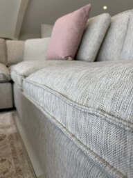 Santorini Sofa Grey Large Corner Sofa with Footstool - thumbnail 5
