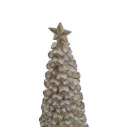 Small Beige Cedar Tree With Star - thumbnail 2