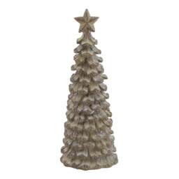 Small Beige Cedar Tree With Star - thumbnail 1