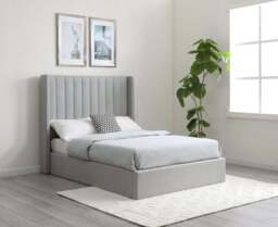 Neptune Grey Faux Wool Double Emerson Multi-Lift Ottoman Bed - thumbnail 3