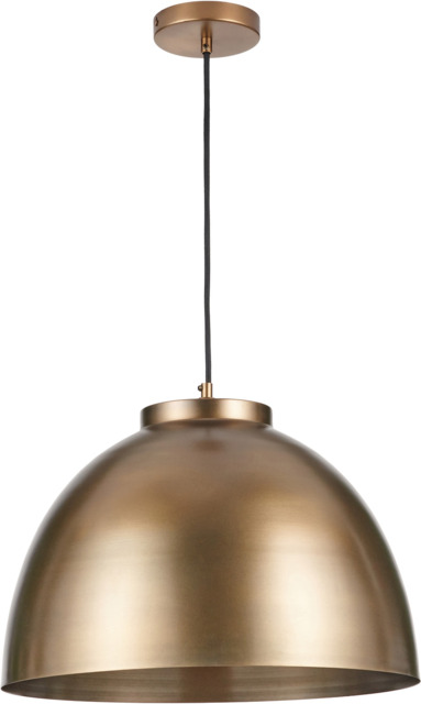 Harlem Antique Brass Domed Metal Pendant