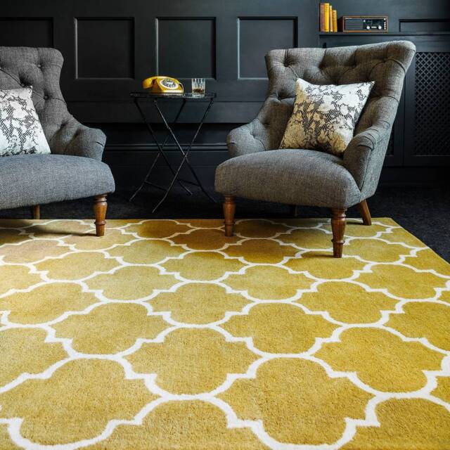Albany Rug 120x170cm Ogee Ochre Rug - image 1
