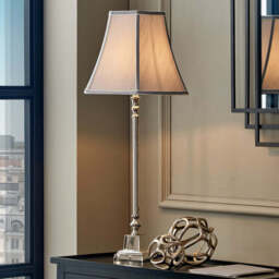 Claudius Nickel Metal Stick Table Lamp Base - thumbnail 2