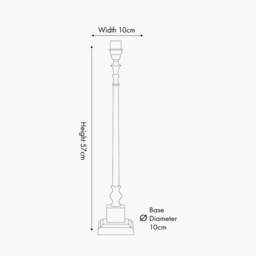 Claudius Nickel Metal Stick Table Lamp Base - thumbnail 4