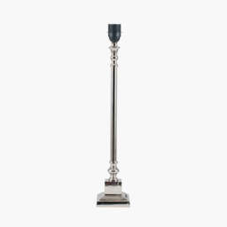 Claudius Nickel Metal Stick Table Lamp Base - thumbnail 1