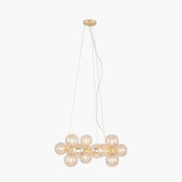 Vecchio Lustre Glass Ball and Gold Metal Pendant - thumbnail 2