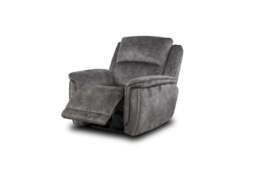 Majestic Grey Lay-Z-Boy Style Fabric Power Recliner Armchair - thumbnail 1