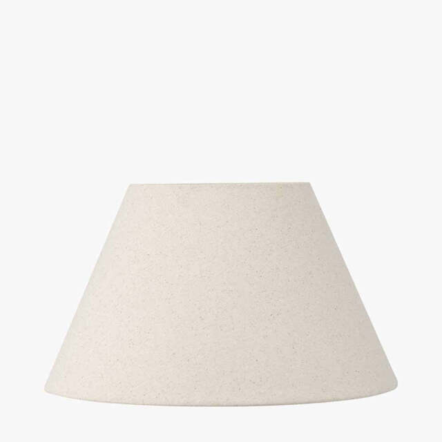Seychelles 40cm Cream Slubby Cotton Empire Lampshade - image 1