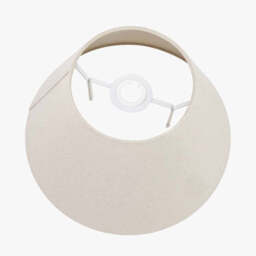 Seychelles 40cm Cream Slubby Cotton Empire Lampshade - thumbnail 2