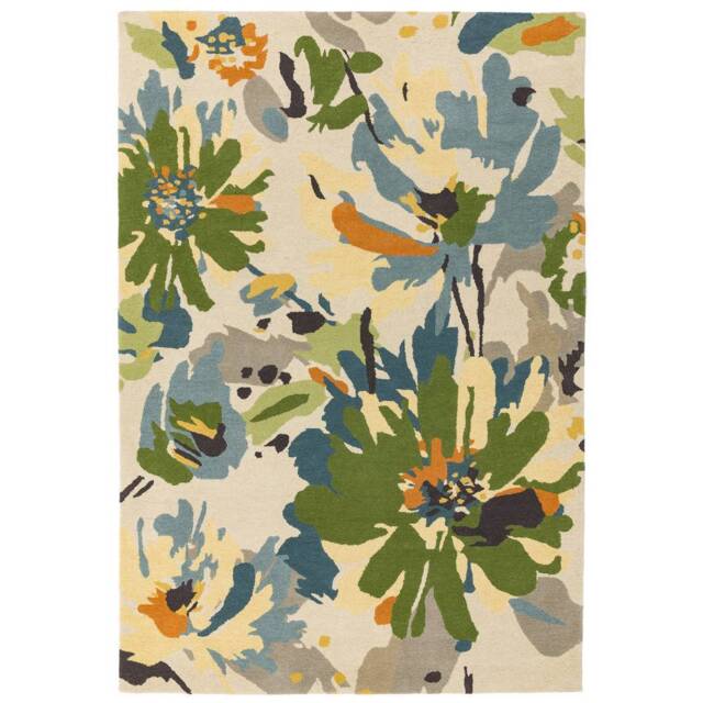 Reef Rug 120x170cm RF11 Floral Green Multi Rug - image 1