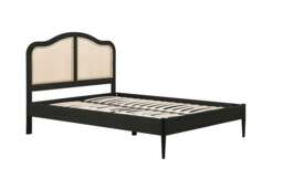 Leonie Rattan KIng Size Bed Black