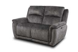 Majestic Grey Lay-Z-Boy Style Fabric Power Recliner 2 Seater Sofa - thumbnail 1