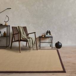 Sisal 240x340cm Linen/Chocolate Rug - thumbnail 1